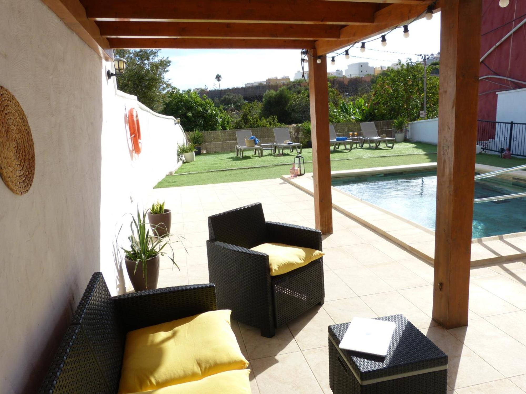 Villa Alto Arena Piscina Privada Climatizada Ingenio Bagian luar foto