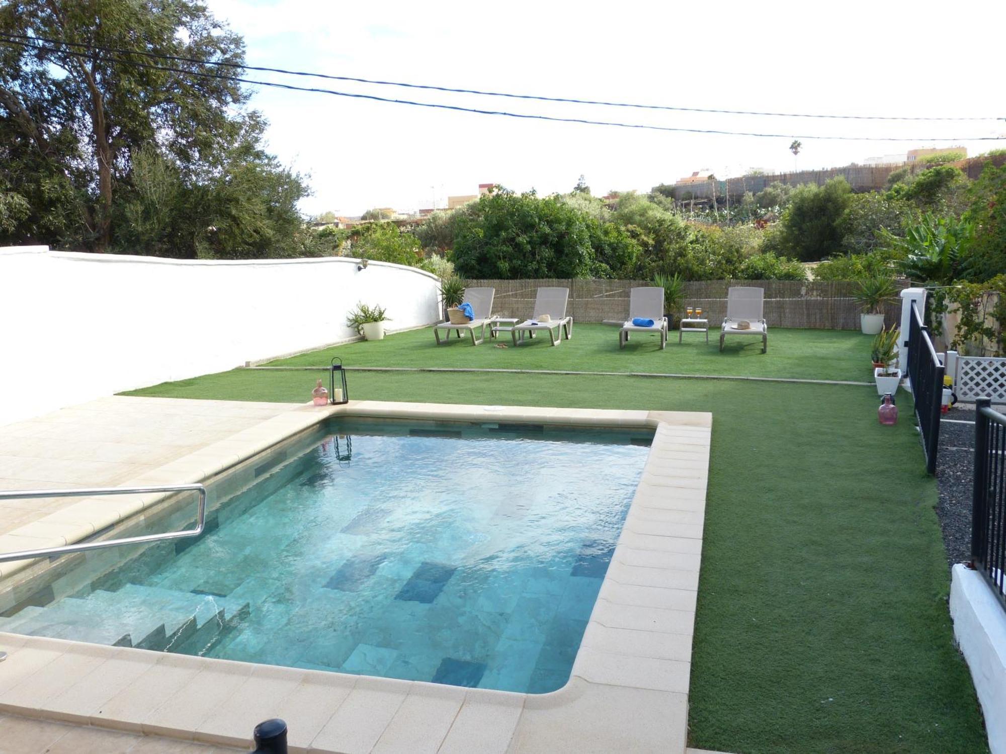 Villa Alto Arena Piscina Privada Climatizada Ingenio Bagian luar foto